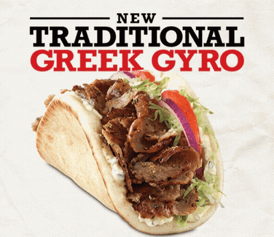 Traditional Greek Gyro Sandwich GIF