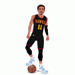 Trae Young Quiet Animated GIF