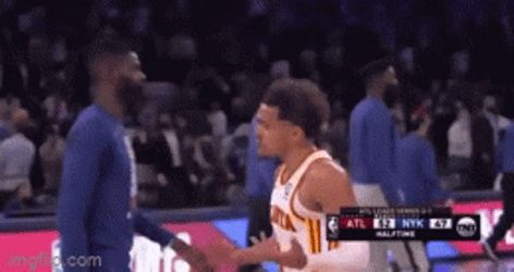 Trae Young Shoulder Bump GIF