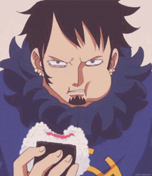 Trafalgar Law Eating Sushi GIF