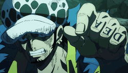 Trafalgar Law Pointing Finger Down GIF