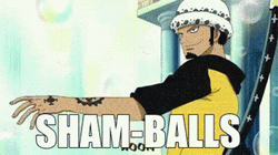 Trafalgar Law Sham Balls GIF