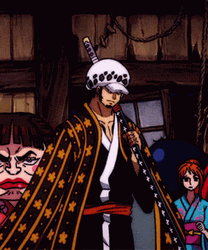 Trafalgar Law Wearing Yukata Walking GIF