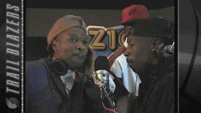 Trail Blazers Poster Men Singing Into Microphone GIF