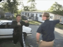 Trailer Park Boys Bubbles And Ricky Fighting GIF