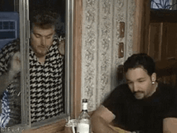 Trailer Park Julian Ricky Shutting Curtains GIF