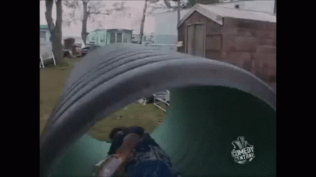 Trailer Park Ricky Inside The Metal Barrel GIF