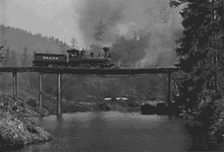 Train Crash Falling Down On Bridge GIF