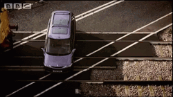 Train Crash Into A Car While Parking GIF