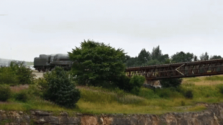 Train Crash Jump Off Cliff And Smashed Out GIF