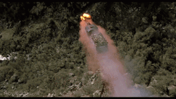 Train Crash On Cliff While Burning GIF