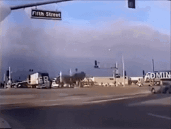 Train Crash On The Parking Area GIF