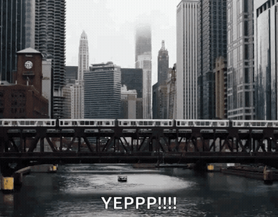 Train Crossing Bridge Over River Yepp GIF