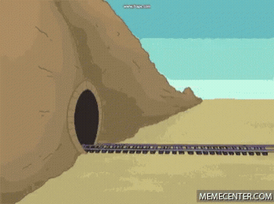 Train Going Through Tunnel Memecenter.com GIF