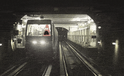 Train Going Through Tunnel Number 14 GIF