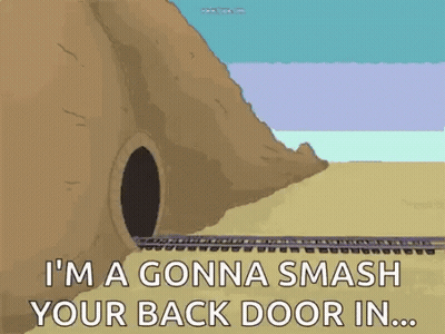 Train Going Through Tunnel Saying I'm A Gonna Smash Your Back Door In GIF