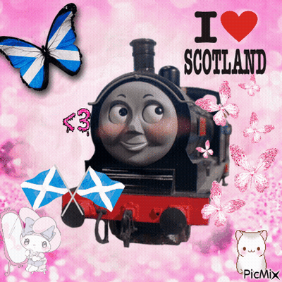 Train Saying I Love Scotland GIF