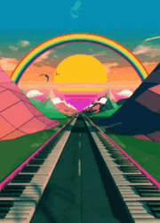 Train Trail Road Acid Trip GIF