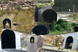 Train Tunnel Collage Compilation GIF