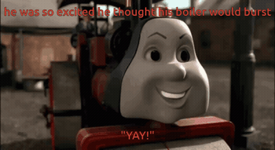 Train With He Was So Excited He Thought His Boiler Would Burst GIF