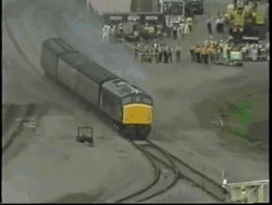 Train Wreck Smashing & Exploding GIF