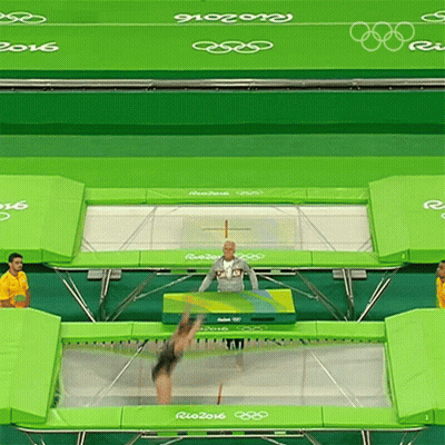 Trampoline Saying Rio 2016 GIF