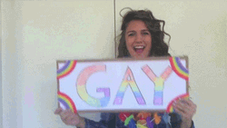 Tranny Surprise When Saw Gay Sign GIF