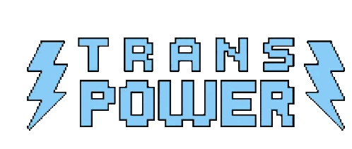 Trans Power Logo With Lightning Bolt Sticker