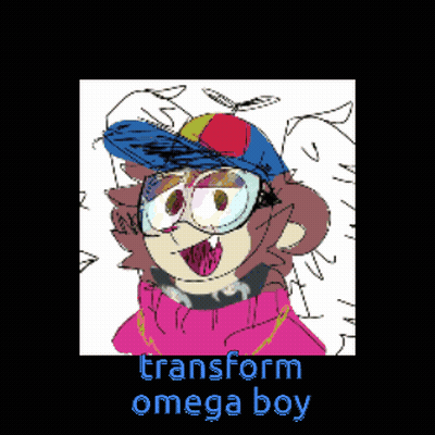 Transform Omega Boy Drawing GIF