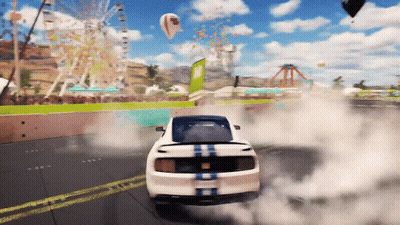 Transformer Standing In Front Of V32 Sign GIF
