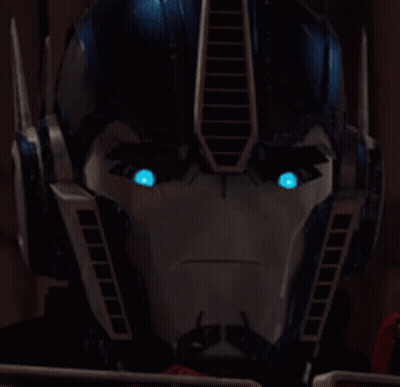 Transformer With Blue Eyes Close Up GIF