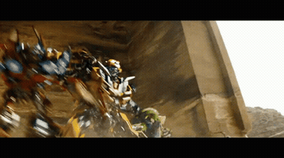 Transformers Fighting In Movie Scene GIF