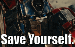 Transformers Rise Of The Beasts Save Yourself GIF