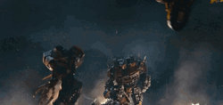 Transformers Scourge Stabbing Bumblebee GIF