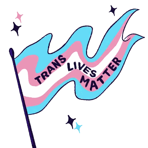 Transgender Flag With Trans Lives Matter Sticker
