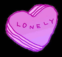 Transparent Heart Sticker Lonely Pink Heart GIF