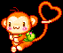 Transparent Heart Sticker Monkey Tail Heart GIF
