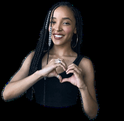 Transparent Heart Sticker Tinashe Hand Heart GIF