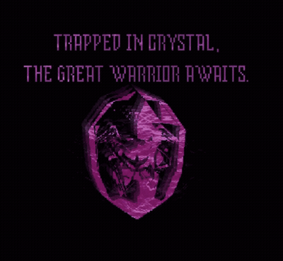 Trapped In Crystal The Great Warrior Awaits GIF