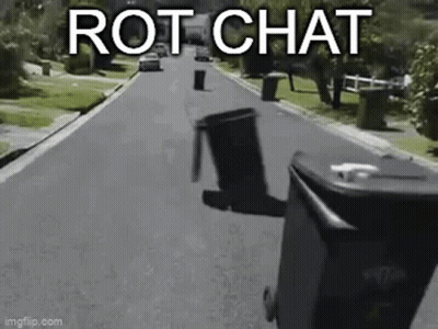 Trash Can Falling Down Road GIF