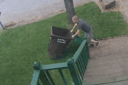 Trash Can Guy Fall GIF
