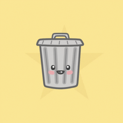Trash Can Saying I'm A Little Trashy GIF