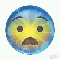 Trauma Bluish Emoji  Wide Eyes GIF