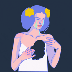 Trauma Cartoon Lady Hole In Heart GIF