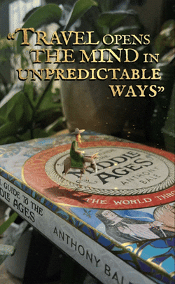 Travel Time Through Opening Middle Ages Book GIF
