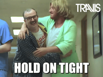 Travis Andy Dunlop Holding On Tight GIF