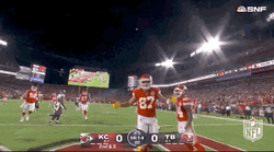 Travis Kelce Touchdown Dougie Dance GIF