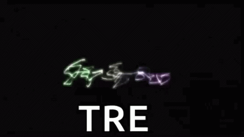 Tre Word On Black Background GIF