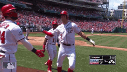 Trea Turner High Five With Team GIF