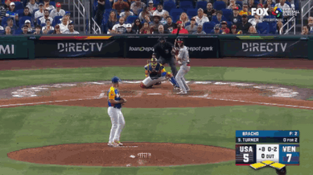 Trea Turner Strong Ball Smash GIF